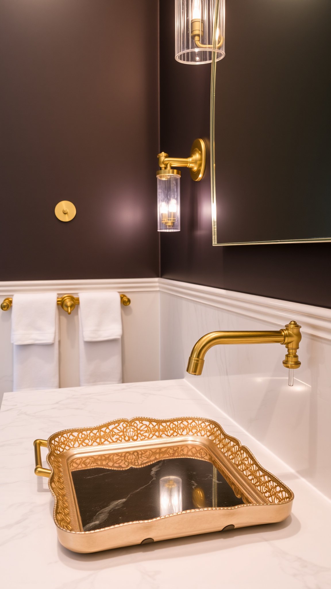 3 incorporate gold or brass accents 3. Incorporate Gold or Brass Accents