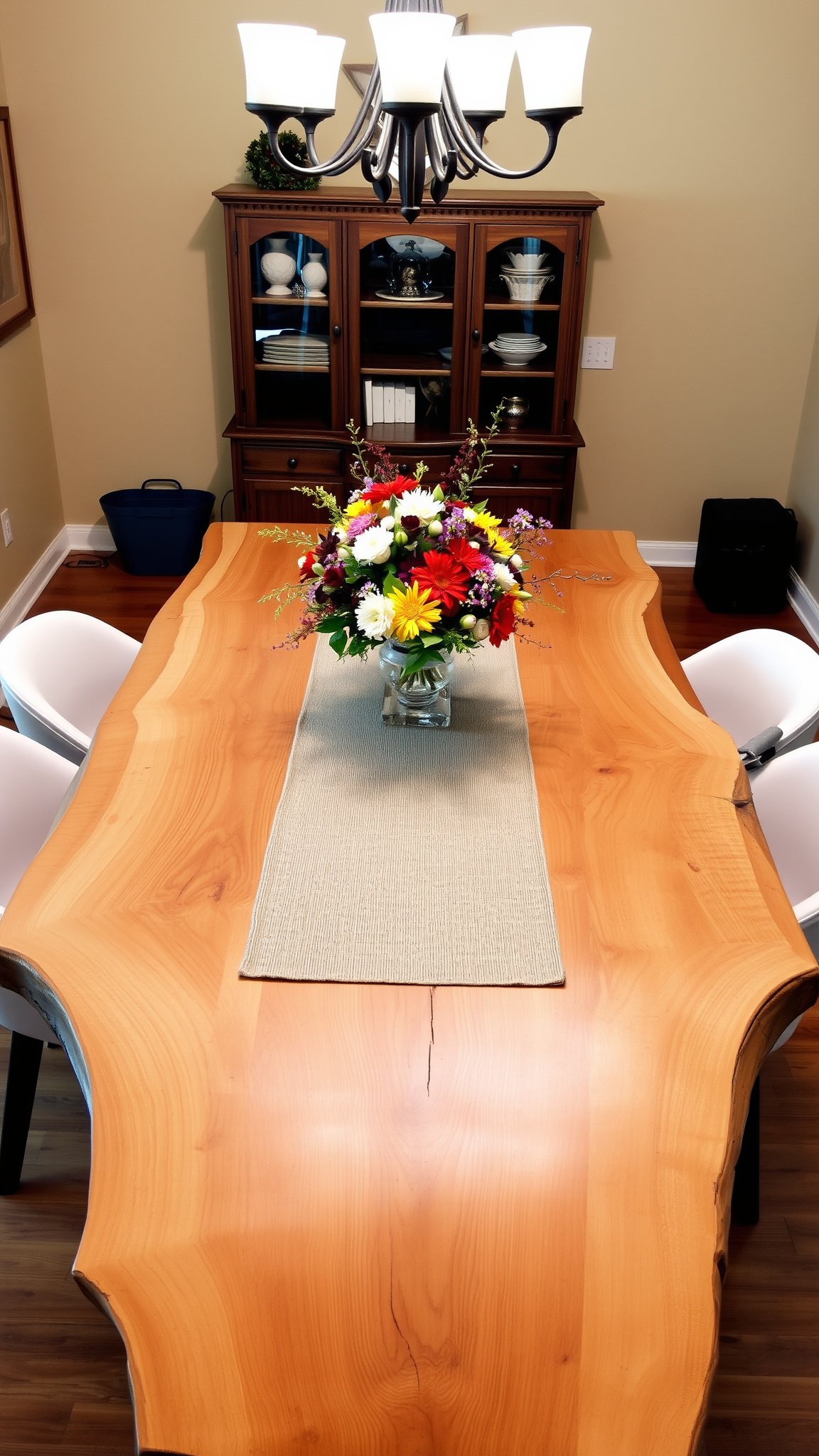 3. Natural Wood Dining Table