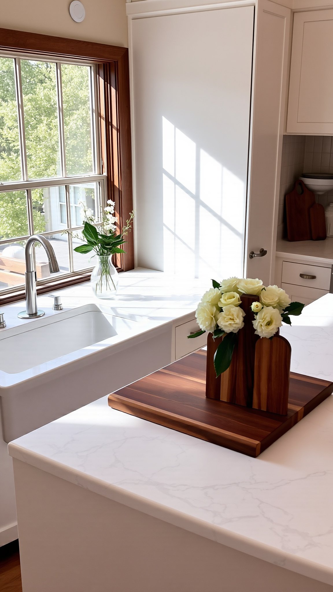 3. White Marble Countertops