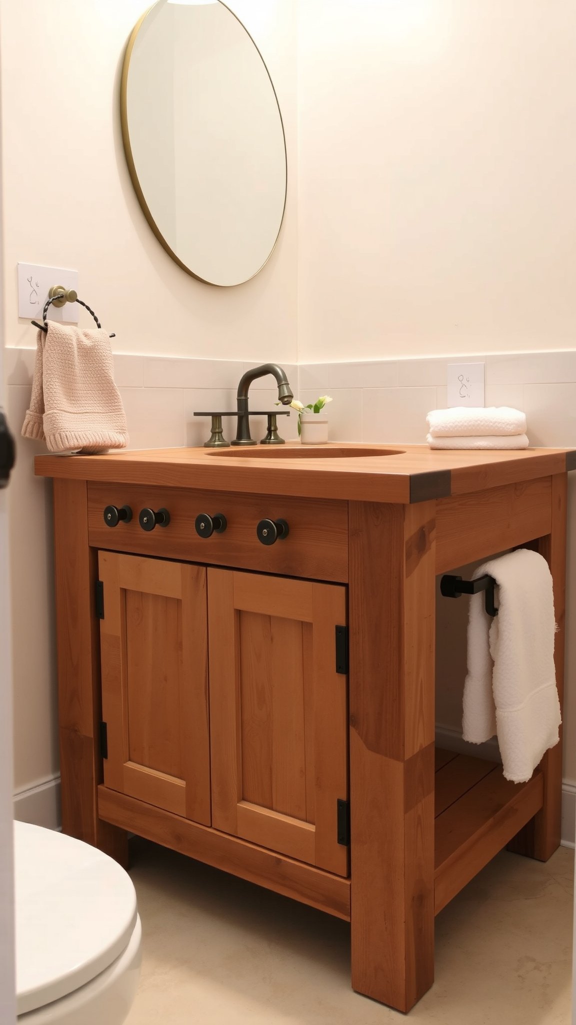 3. Wooden Vanity