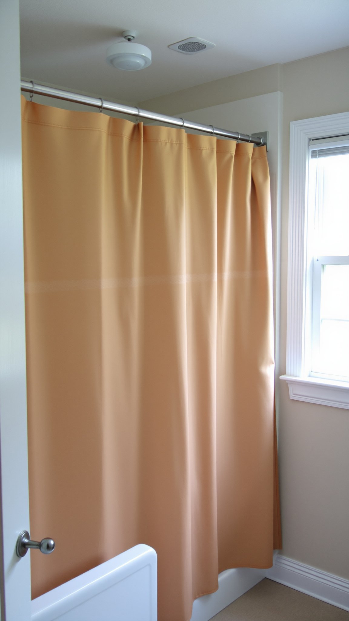4. Beige Shower Curtains