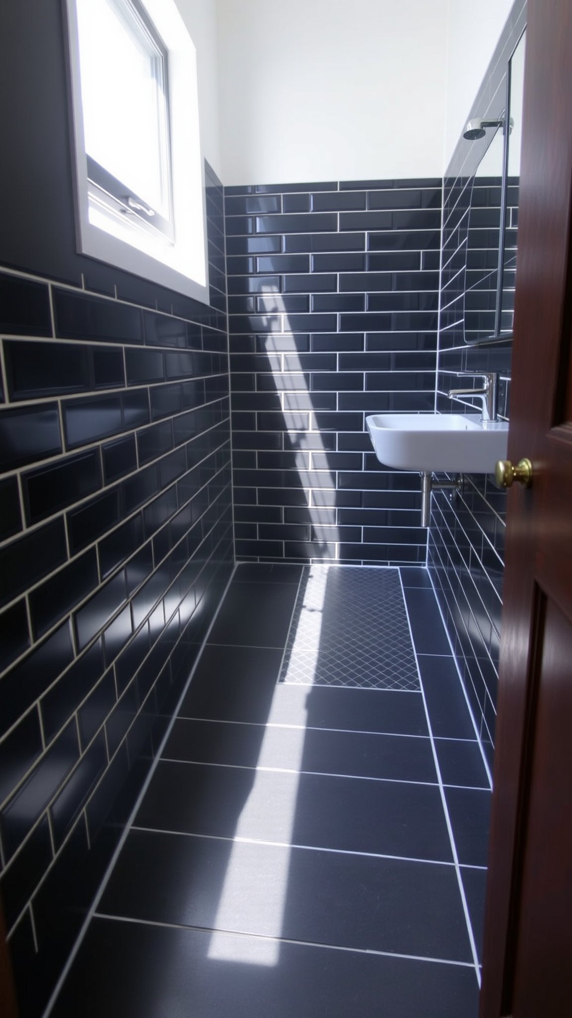 4. Bold Black Tiles