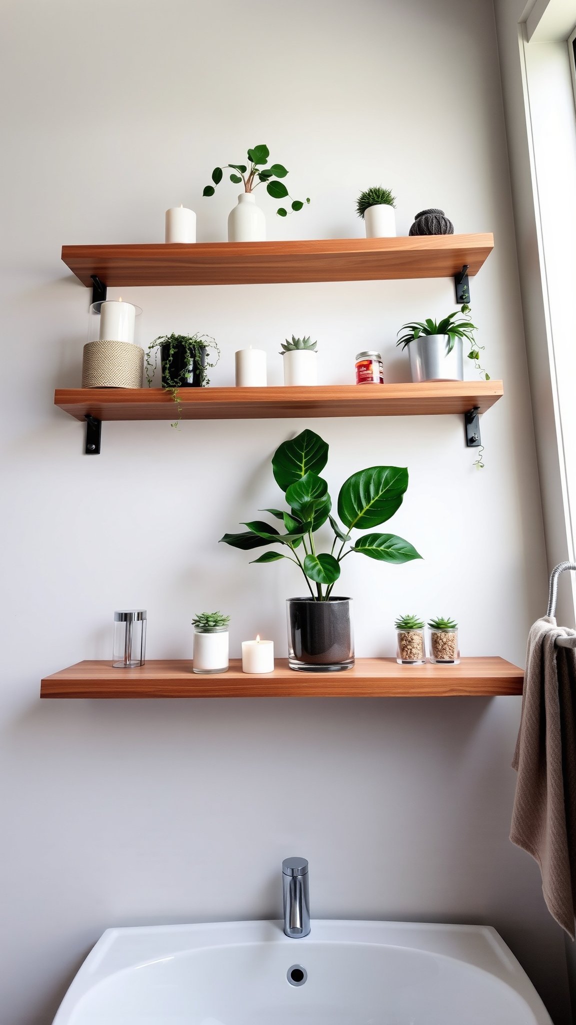 4 install floating shelves 4. Install Floating Shelves