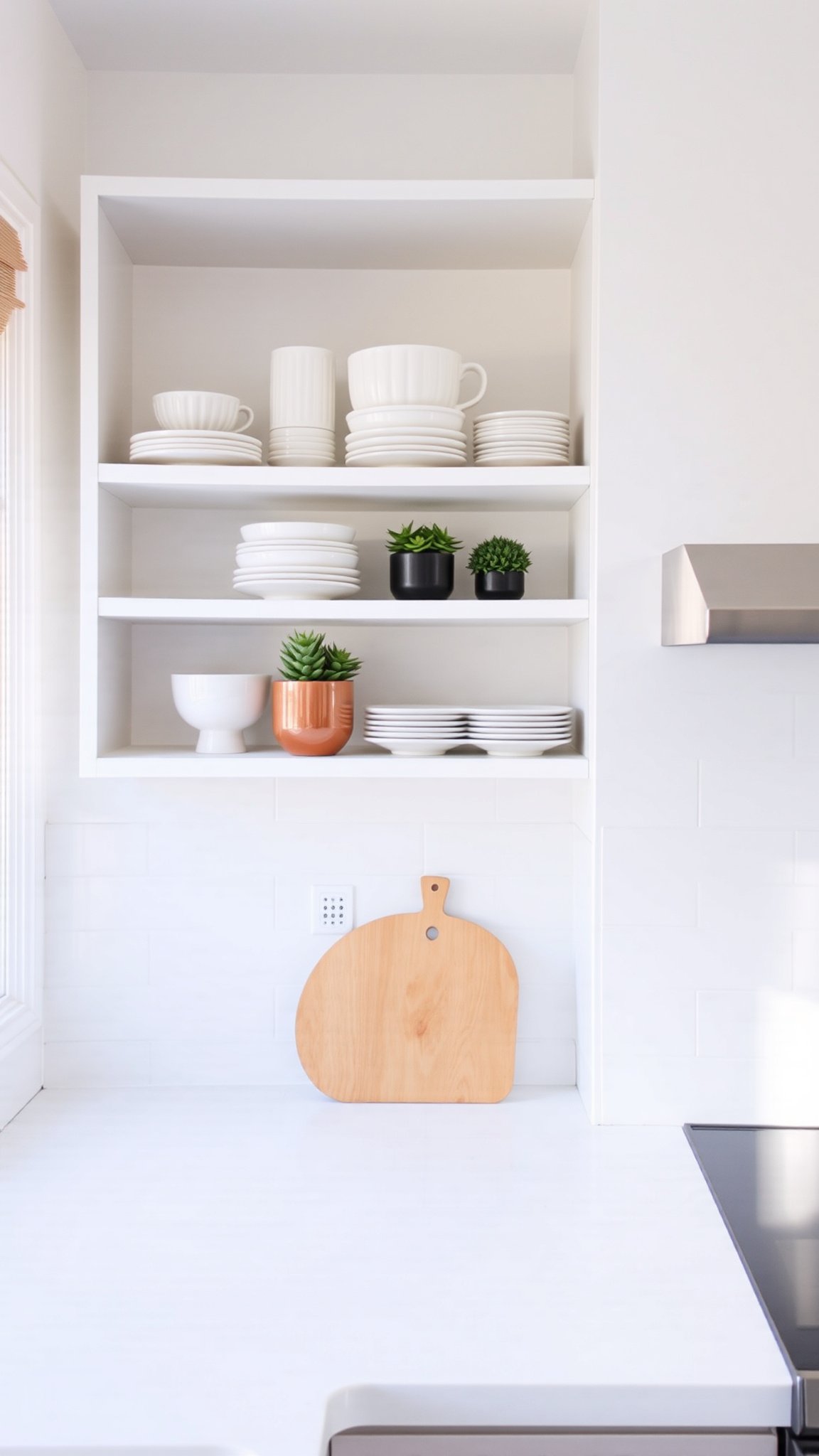 4 minimalist open shelving 4. Minimalist Open Shelving