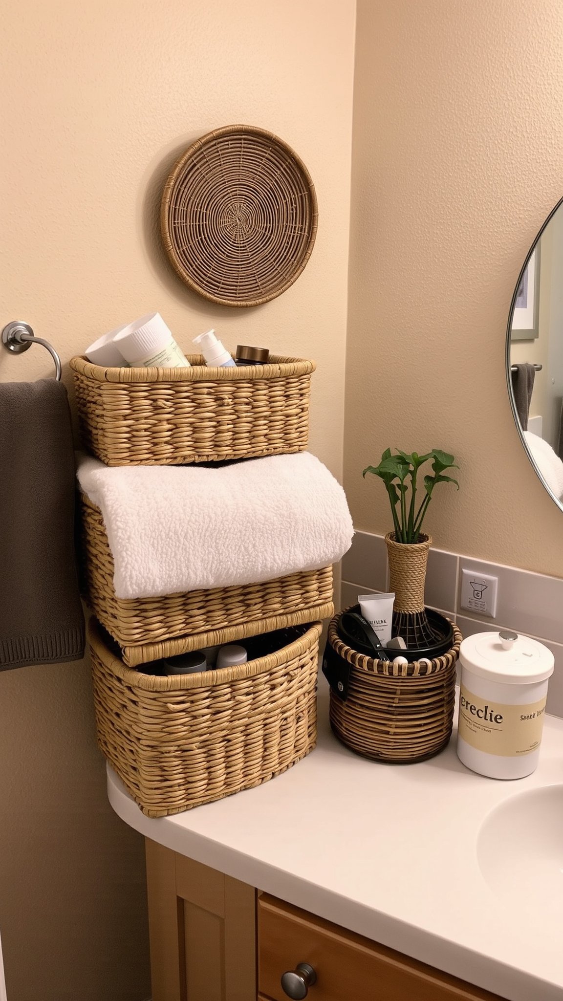 4. Organize with Baskets