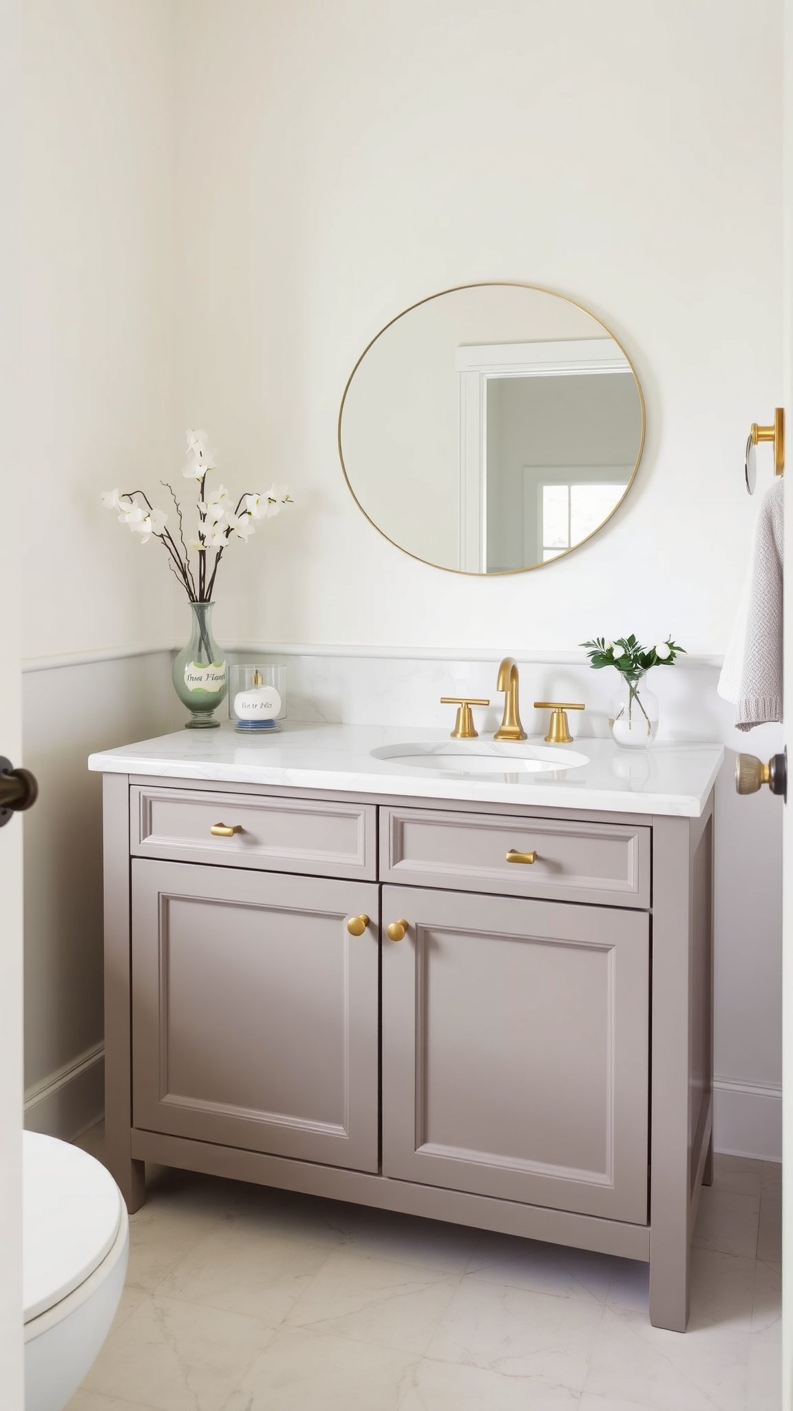4. Taupe Vanity