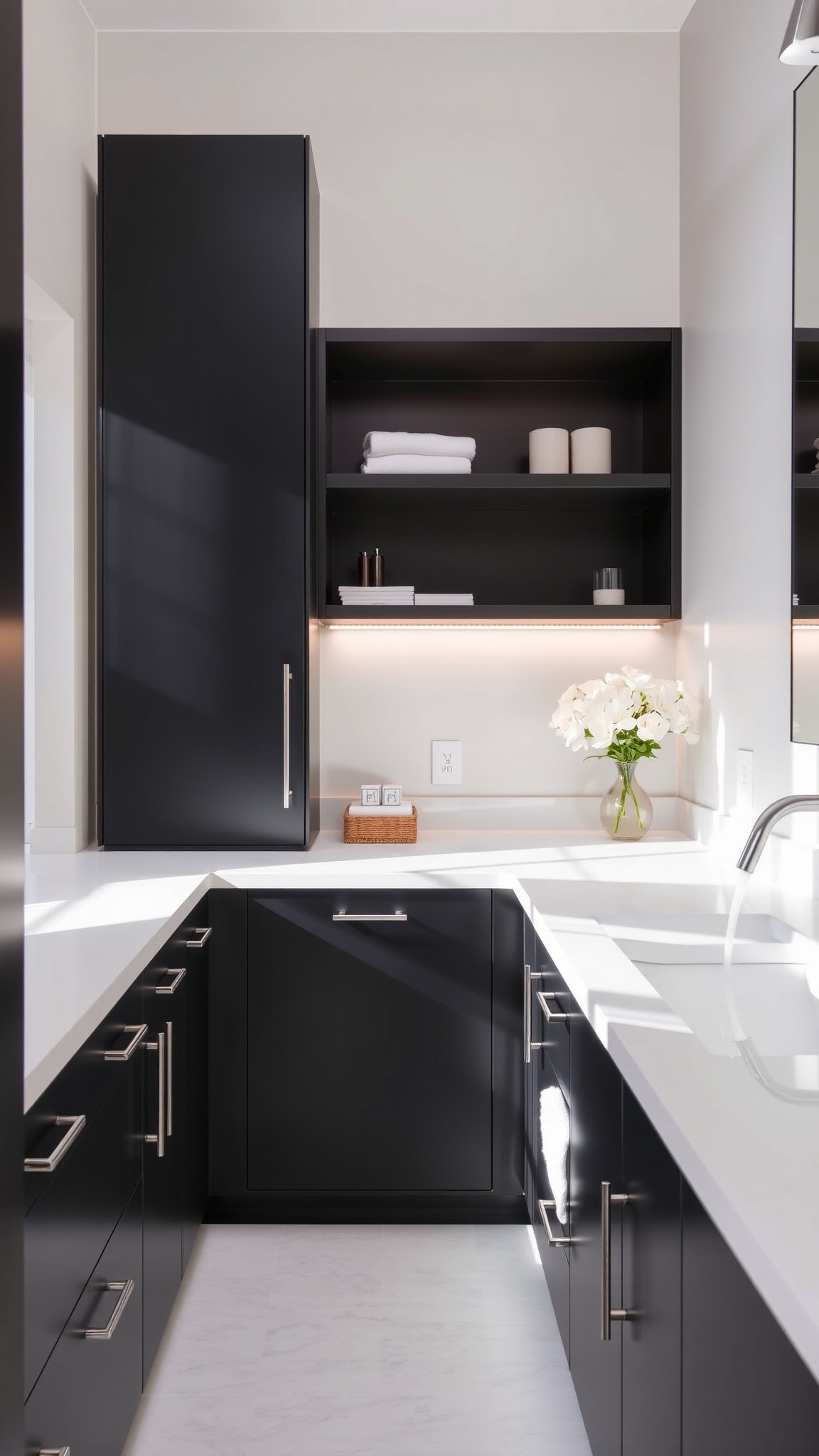 5. Black Cabinets