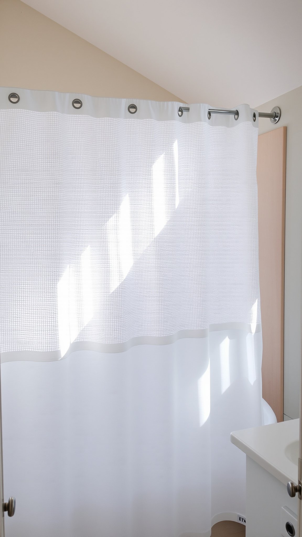 5. White Shower Curtain
