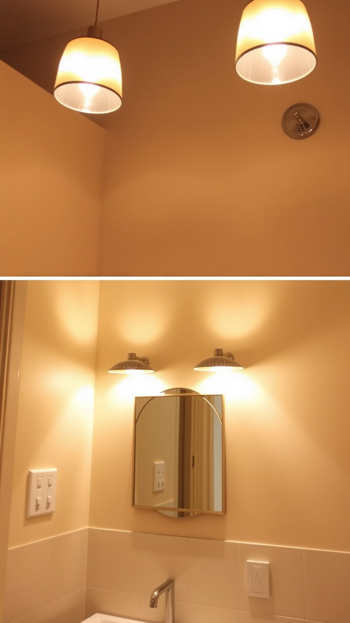 6. Beige Lighting Fixtures