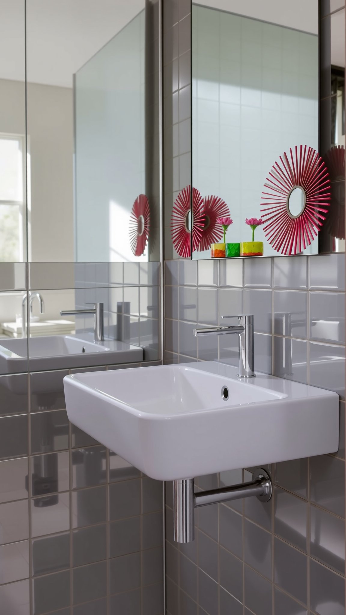 6. Mirrored Wall Tiles