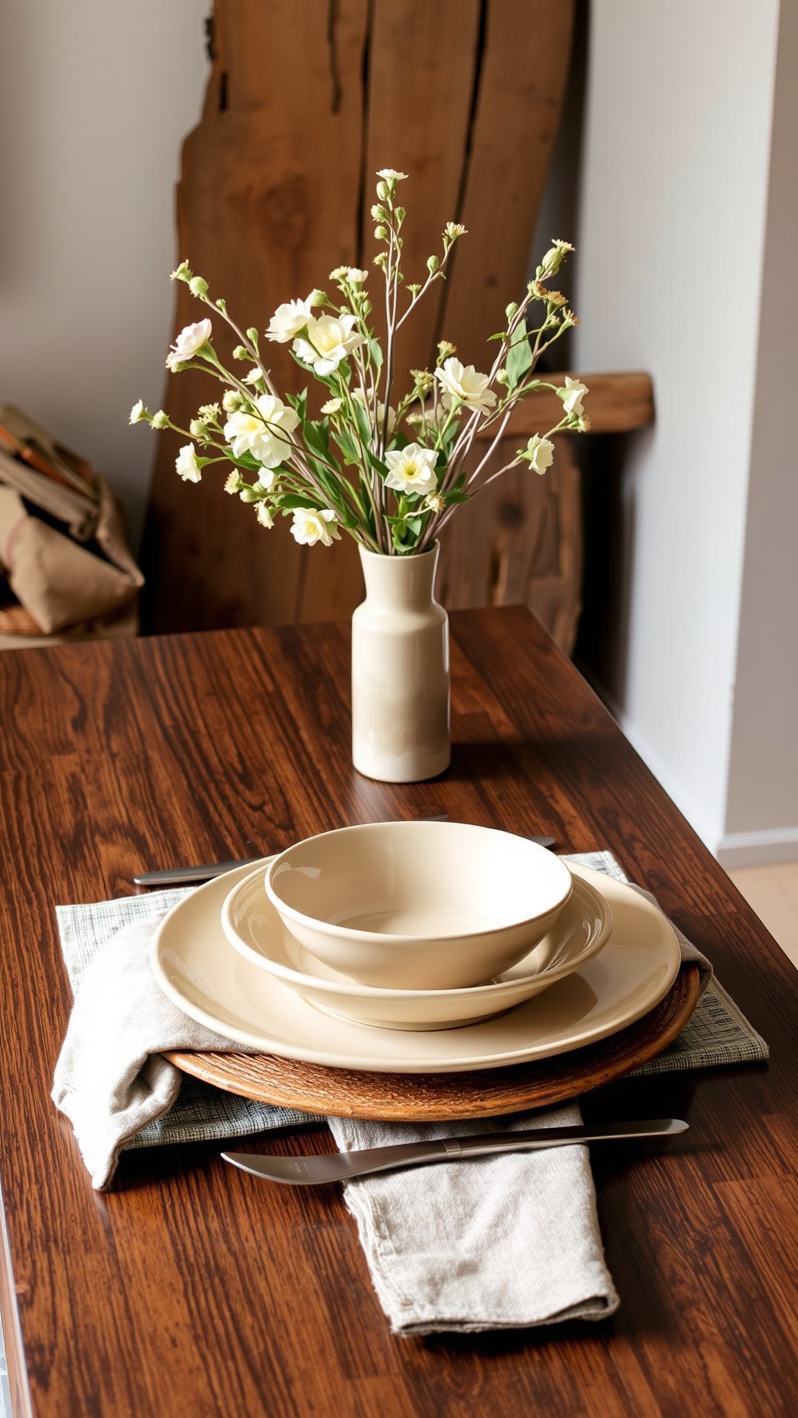 7. Beige Table Settings