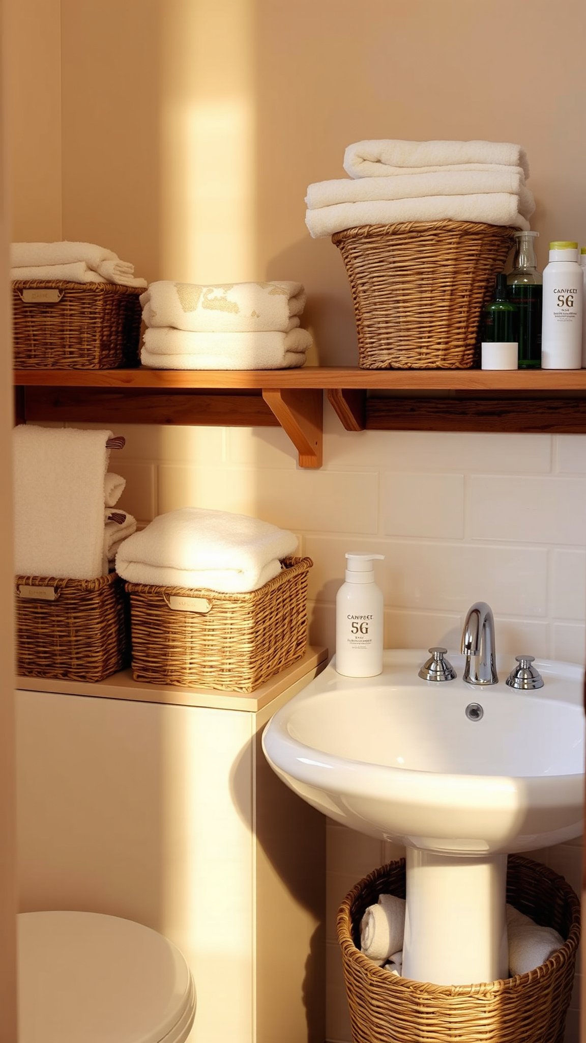 7. Declutter with Baskets