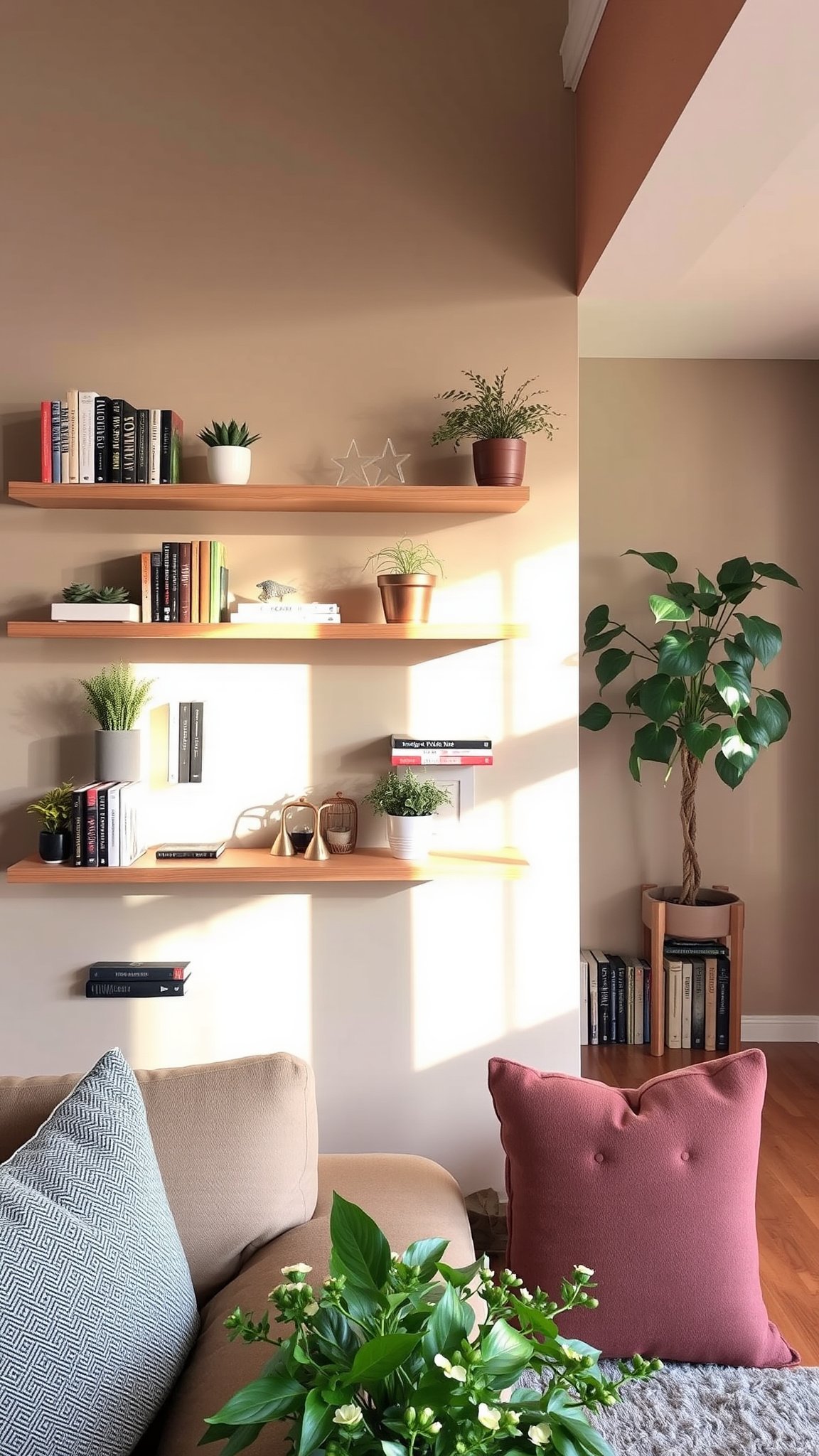 7 floating shelves 7. Floating Shelves