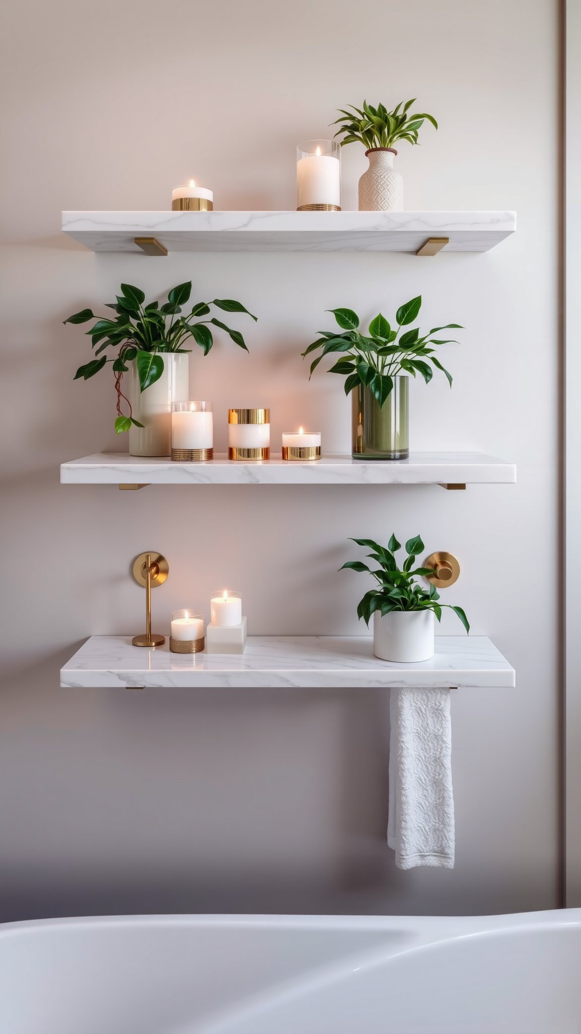 7. Marble Shelving