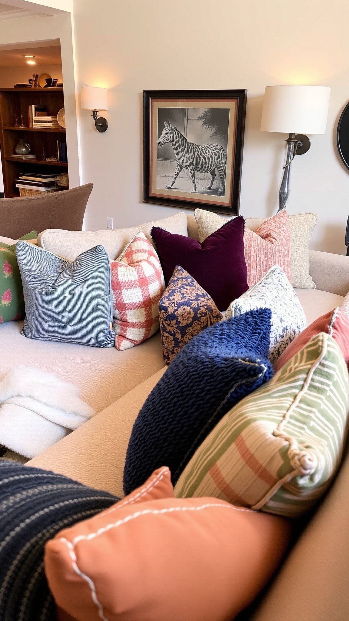 7. Textured Throw Pillows