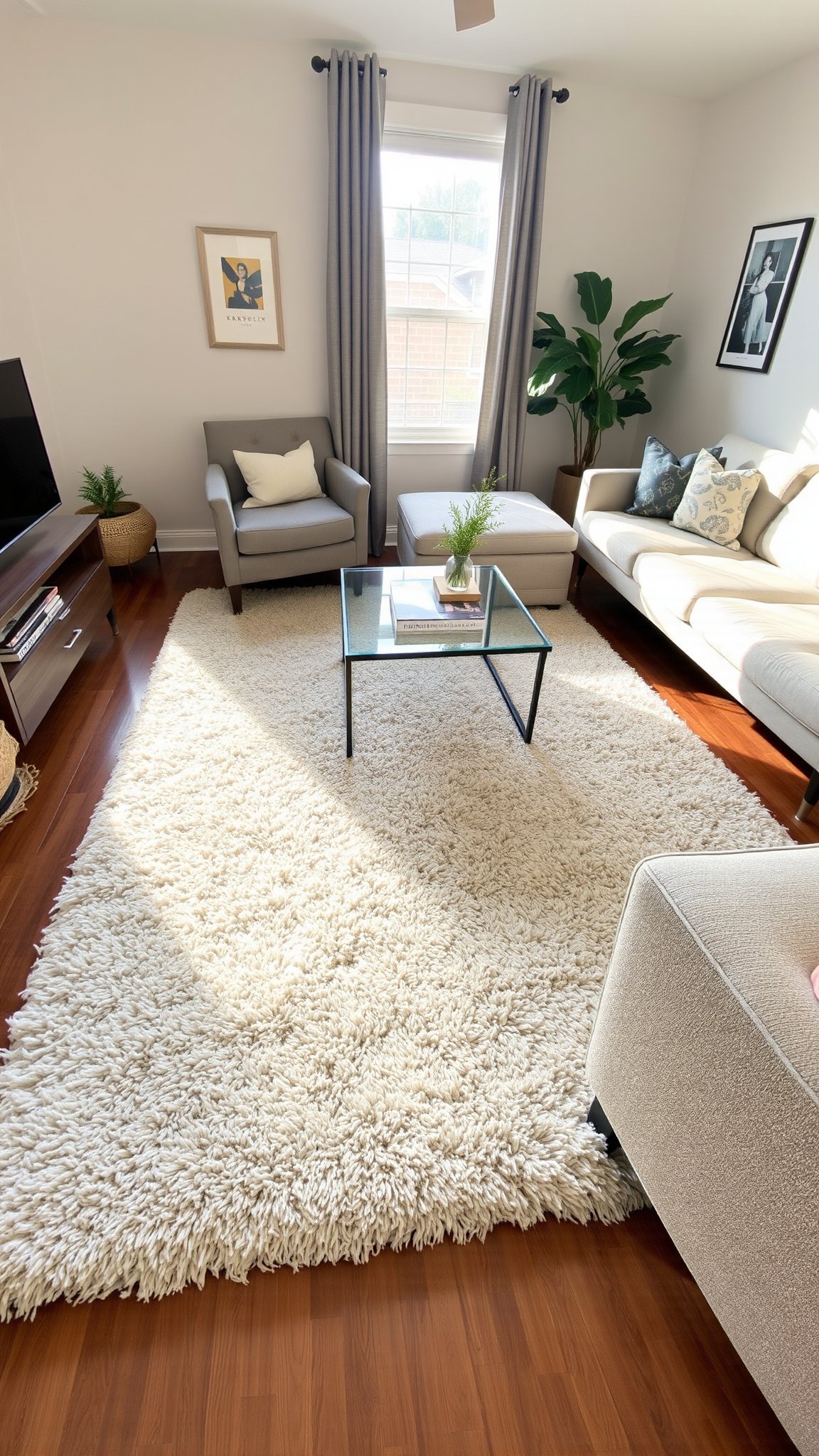 7. Use Area Rugs for Warmth