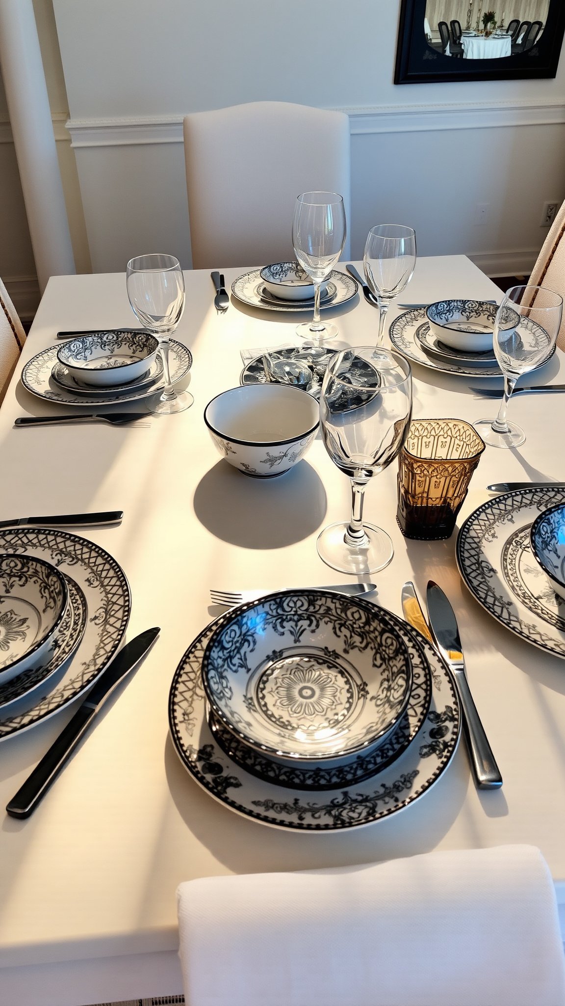 7 use black and white tableware 7. Use Black and White Tableware