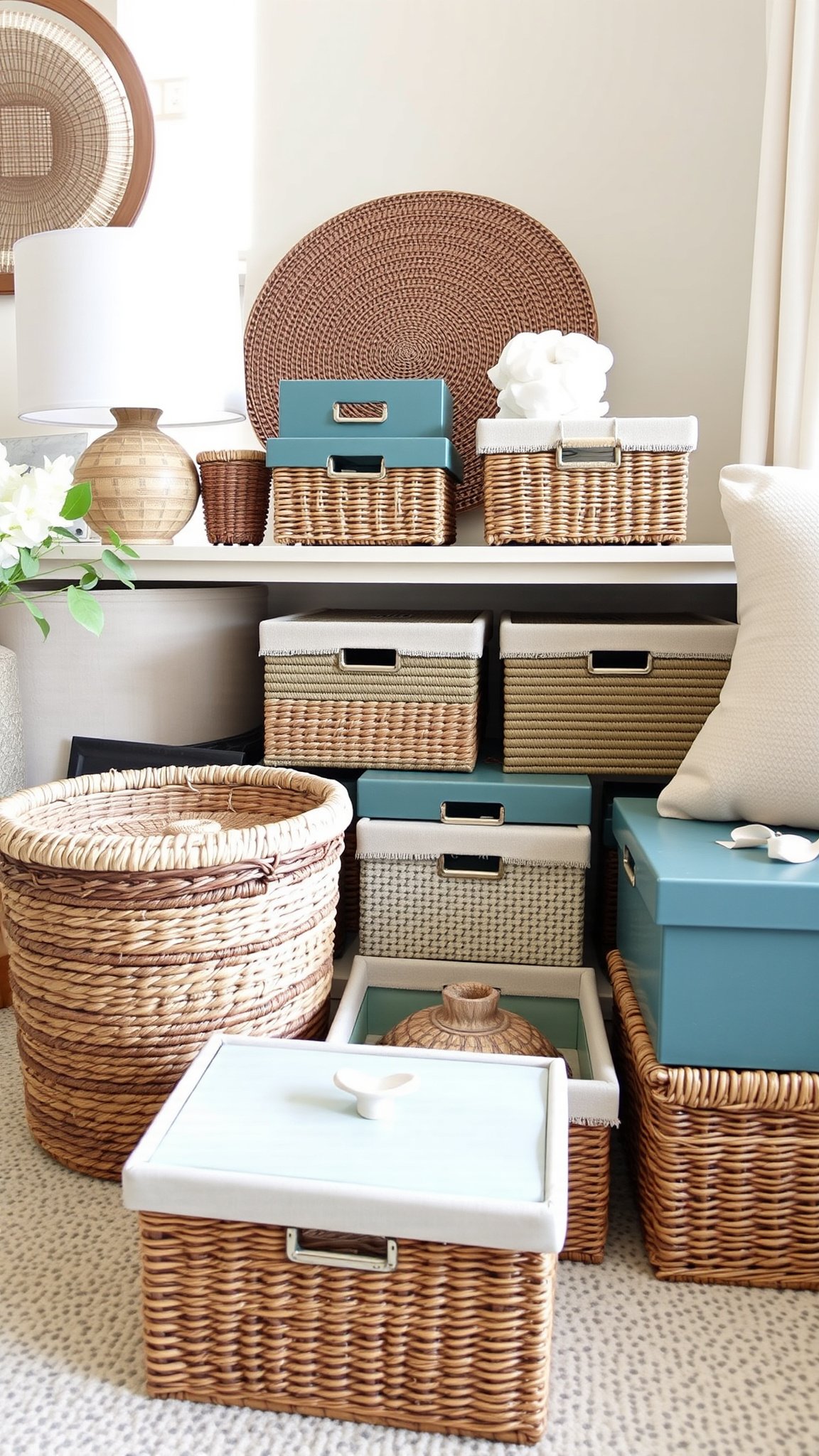 7. Use Stylish Storage Solutions