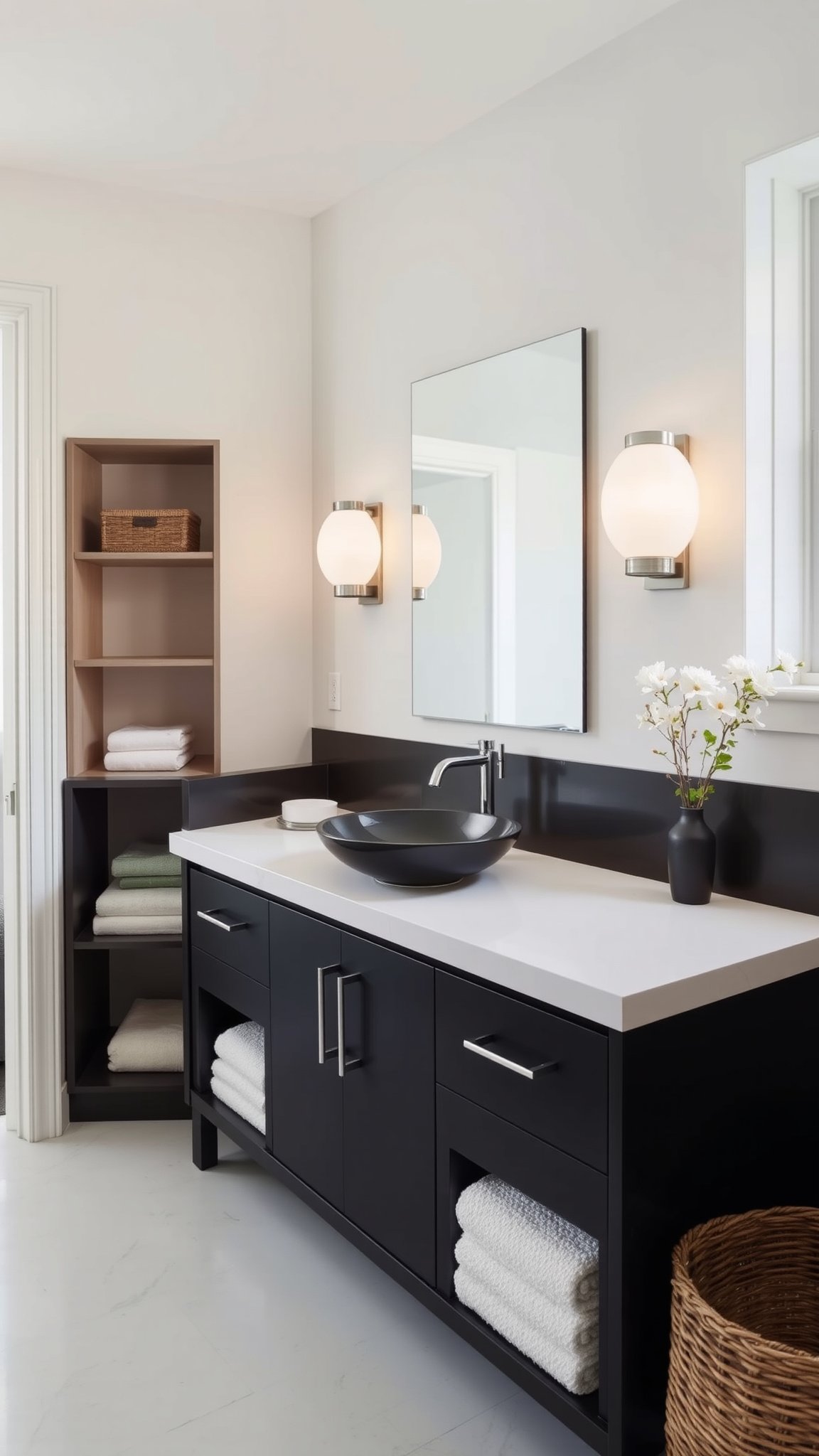 8. Black or Dark Vanity