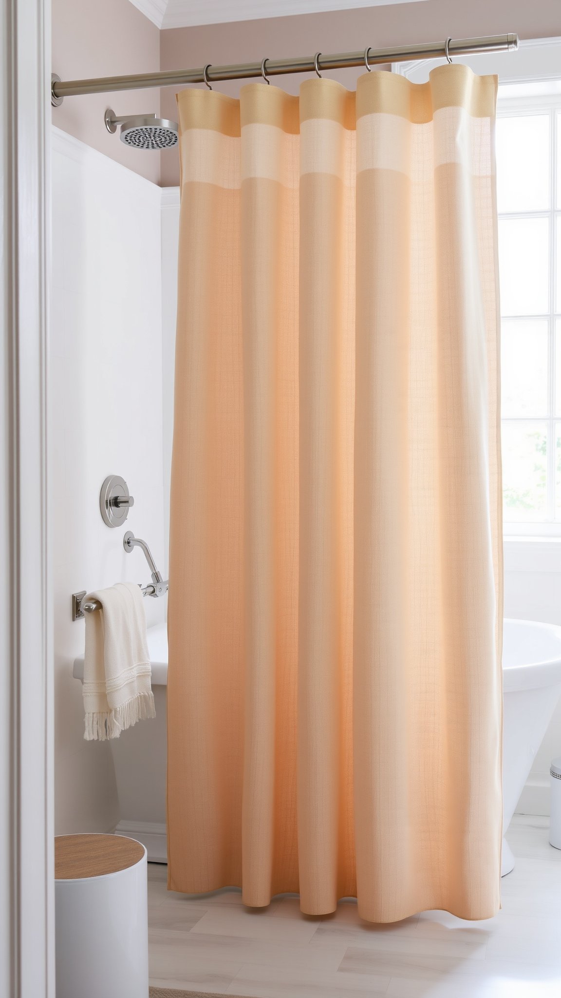 8 install a stylish shower curtain 8. Install a Stylish Shower Curtain