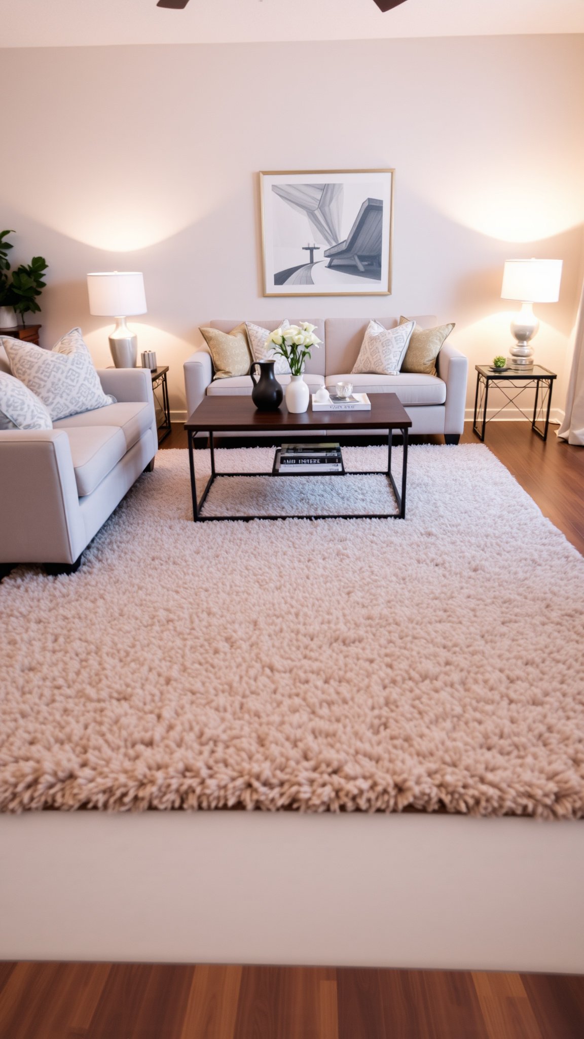 8. Use Area Rugs for Definition