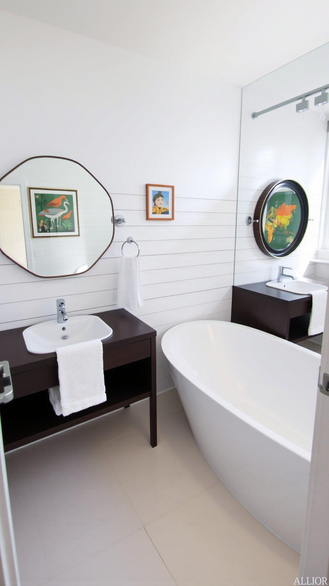 8. White Accent Walls