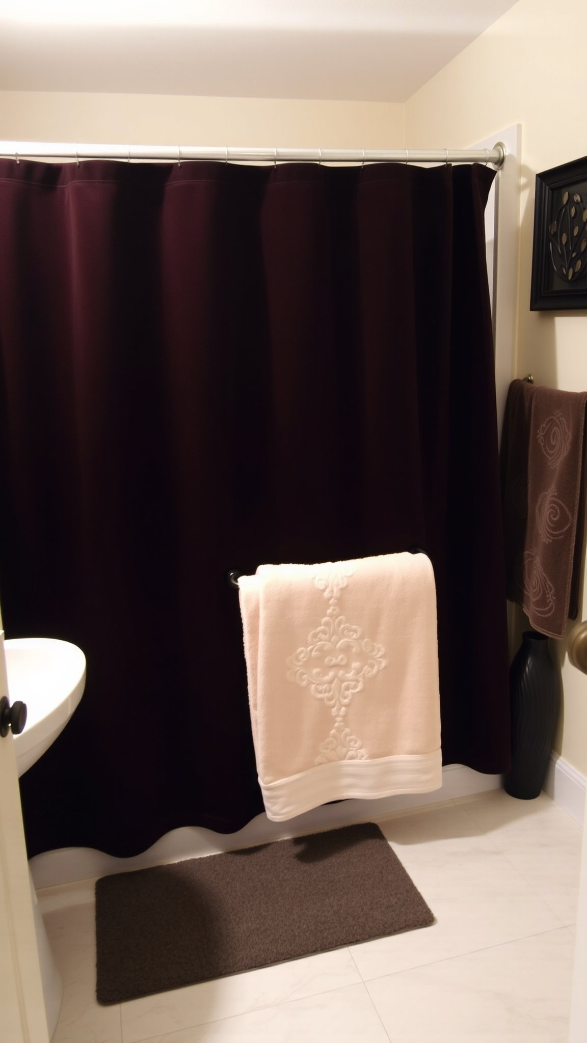 9. Dark Shower Curtain