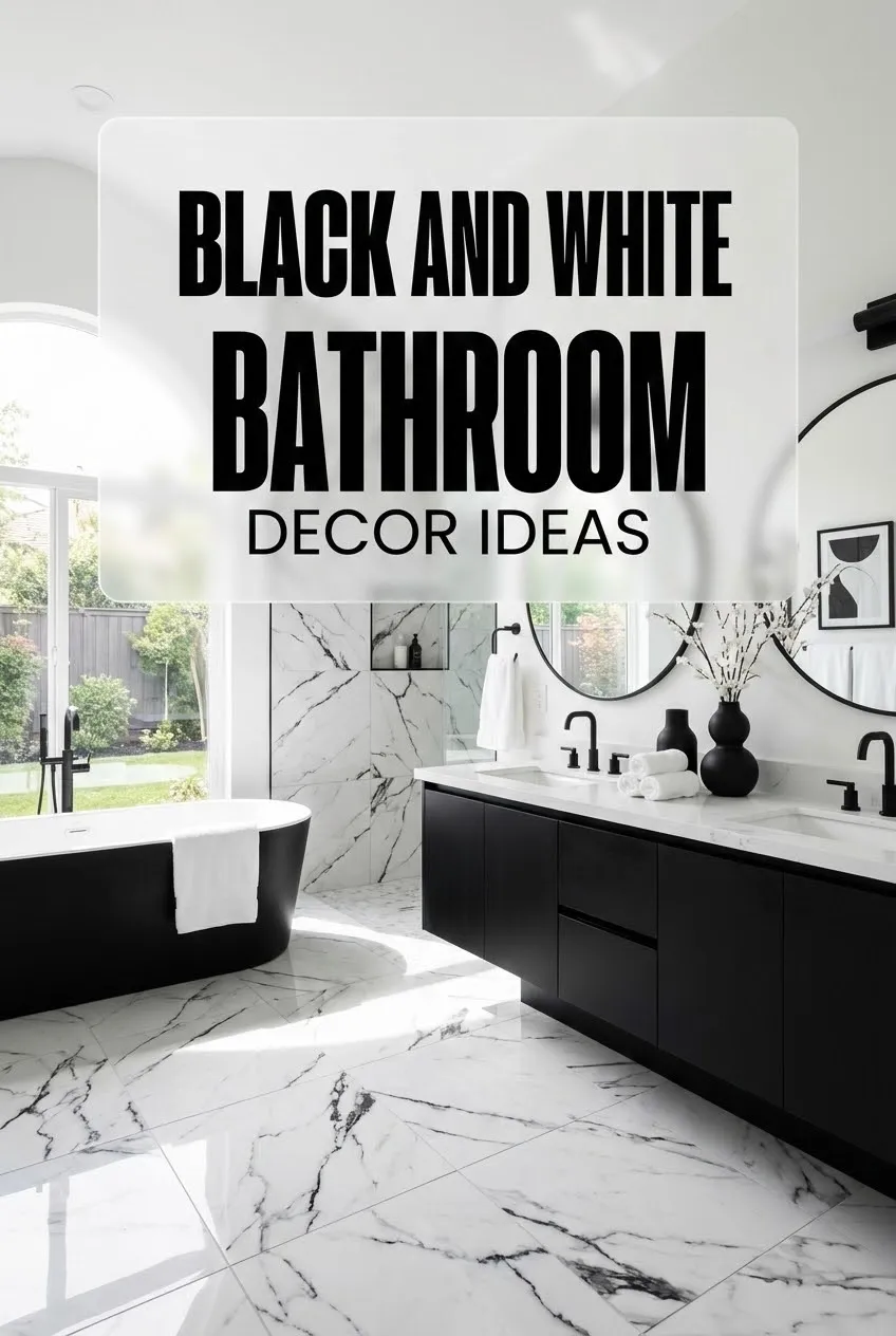 Black and White Bathroom Decor Ideas