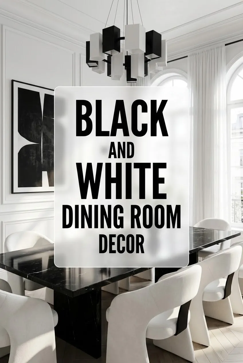 Black and White Dining Room Decor