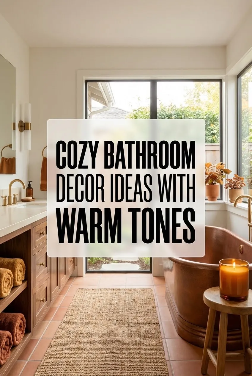 Cozy Bathroom Decor Ideas with Warm Tones
