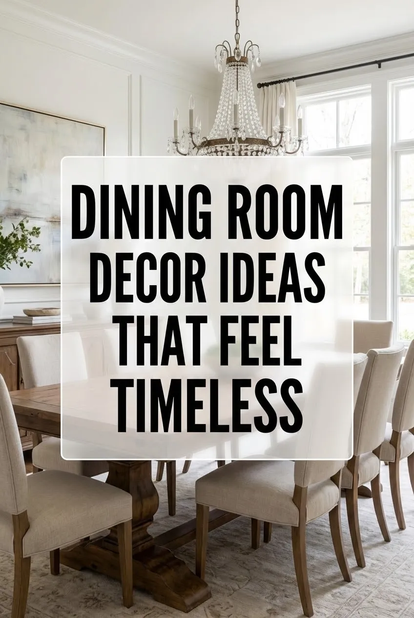 Dining Room Decor Ideas That Feel Timeless