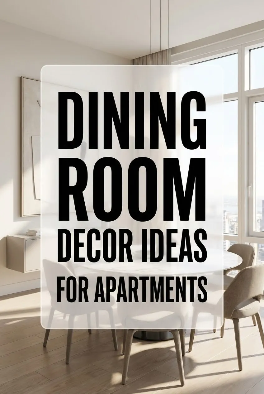 Dining Room Decor Ideas for Apartments