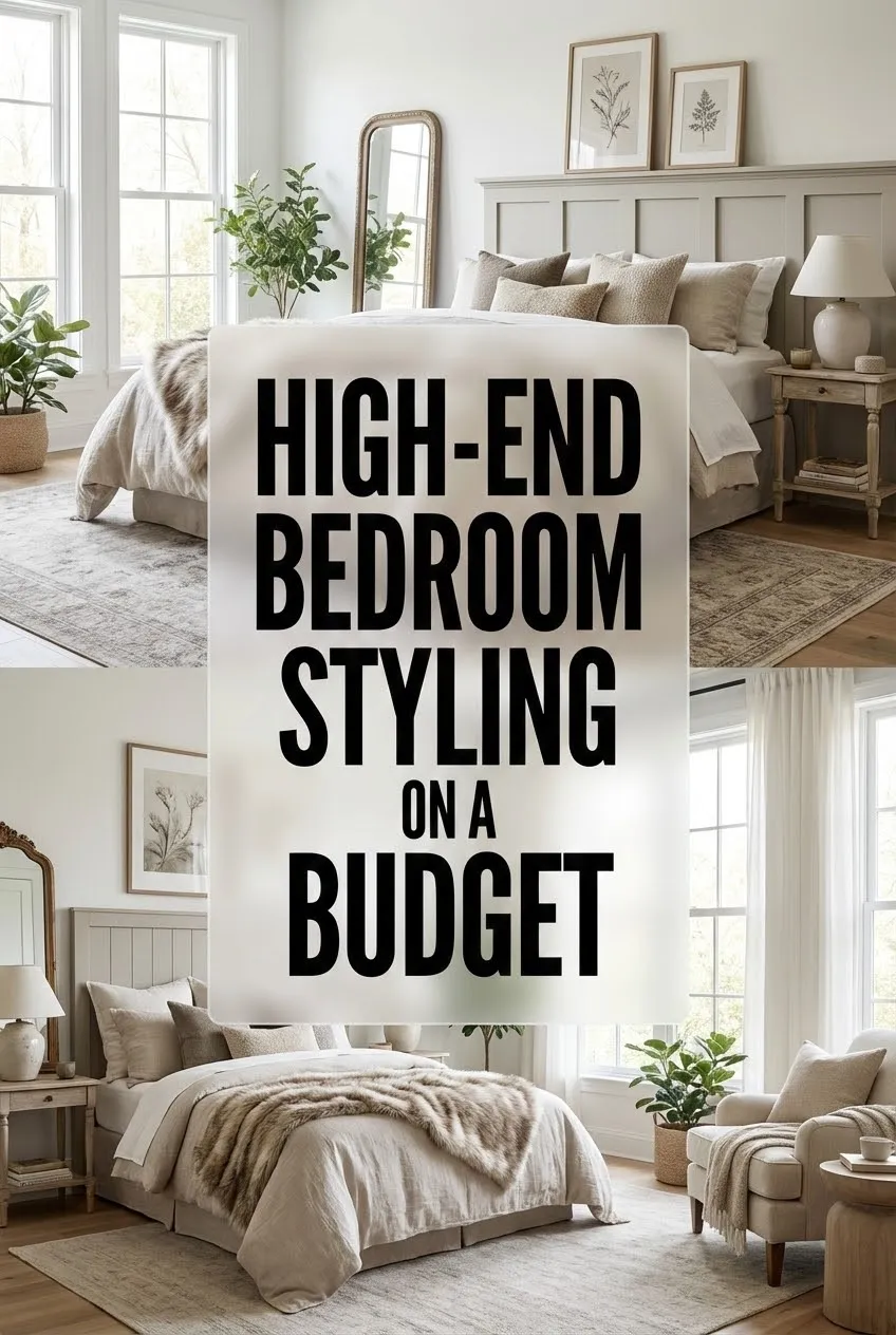 High End Bedroom Styling on a Budget