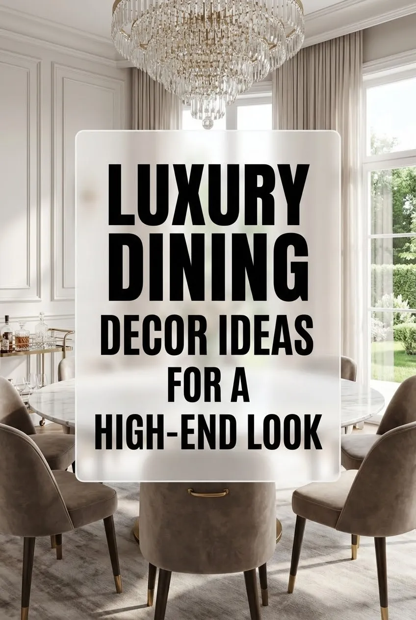 Luxury Dining Room Decor Ideas for a High End Look