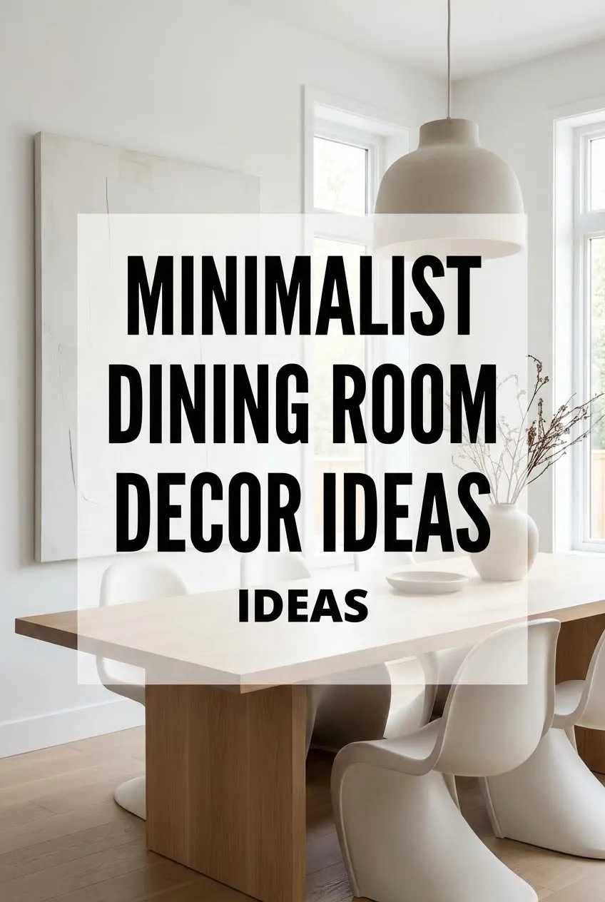 Minimalist Dining Room Decor Ideas