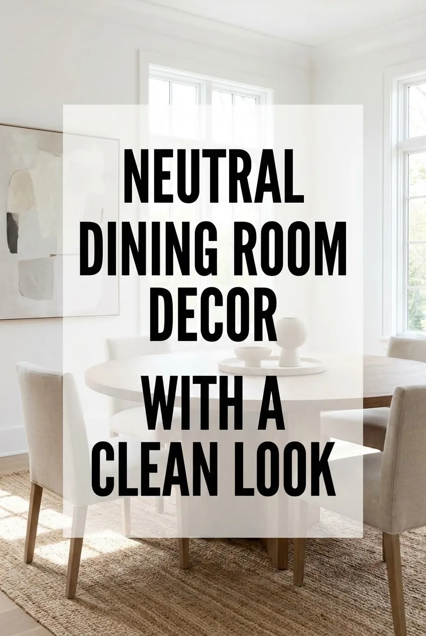 Neutral Dining Room Decor with a Clean Look