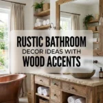 Rustic Bathroom Decor Ideas with Wood Accents