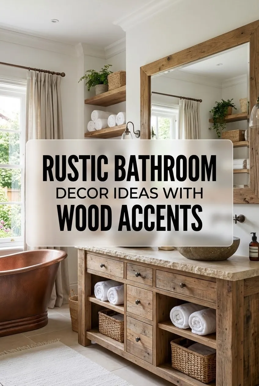 Rustic Bathroom Decor Ideas with Wood Accents