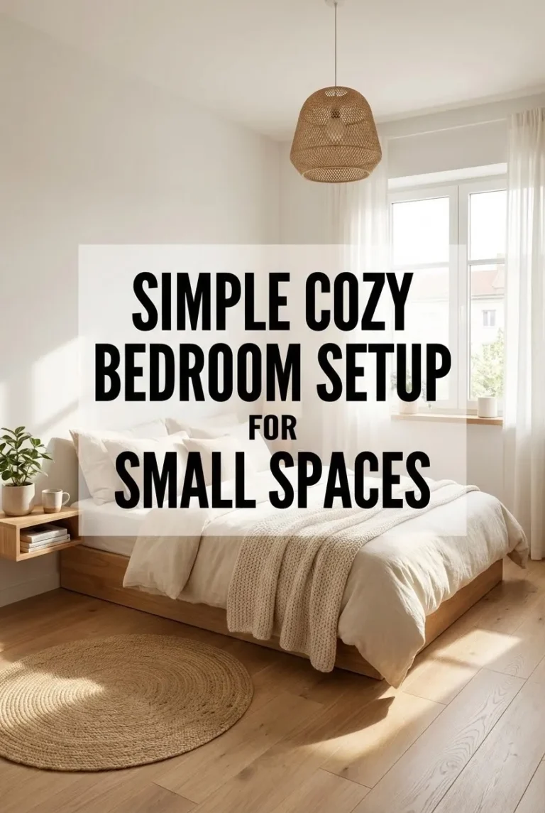 Simple Cozy Bedroom Setup for Small Spaces