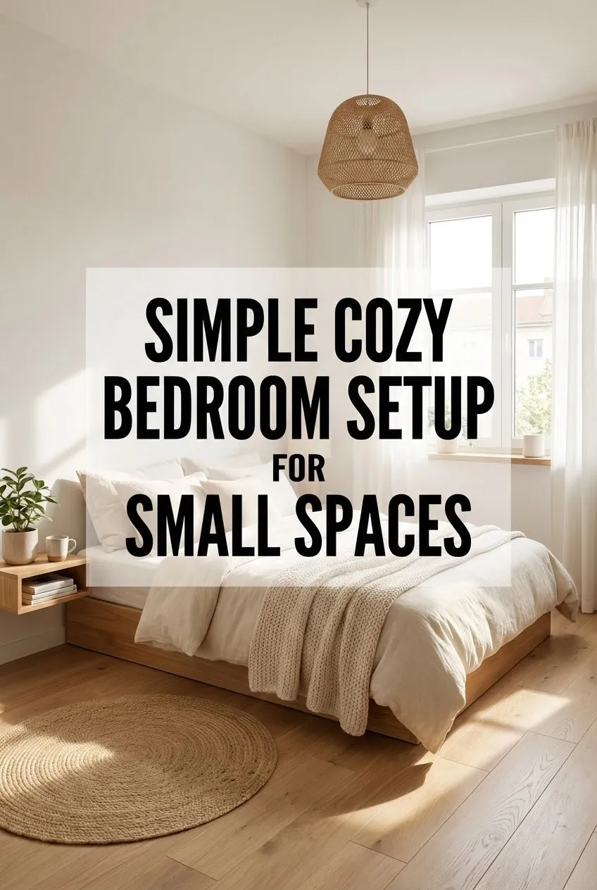 Simple Cozy Bedroom Setup for Small Spaces