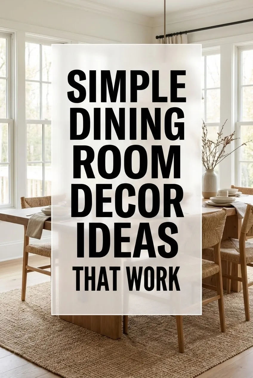 Simple Dining Room Decor Ideas That Work