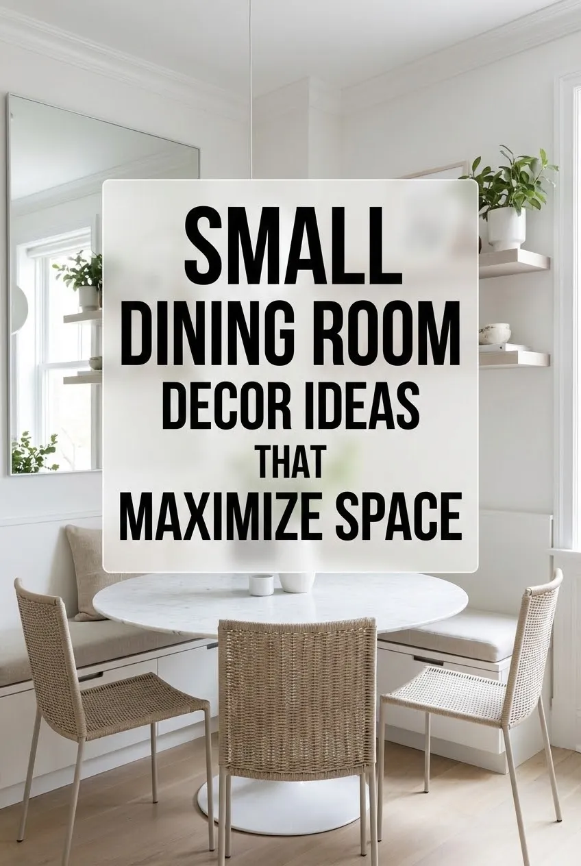 Small Dining Room Decor Ideas That Maximize Space